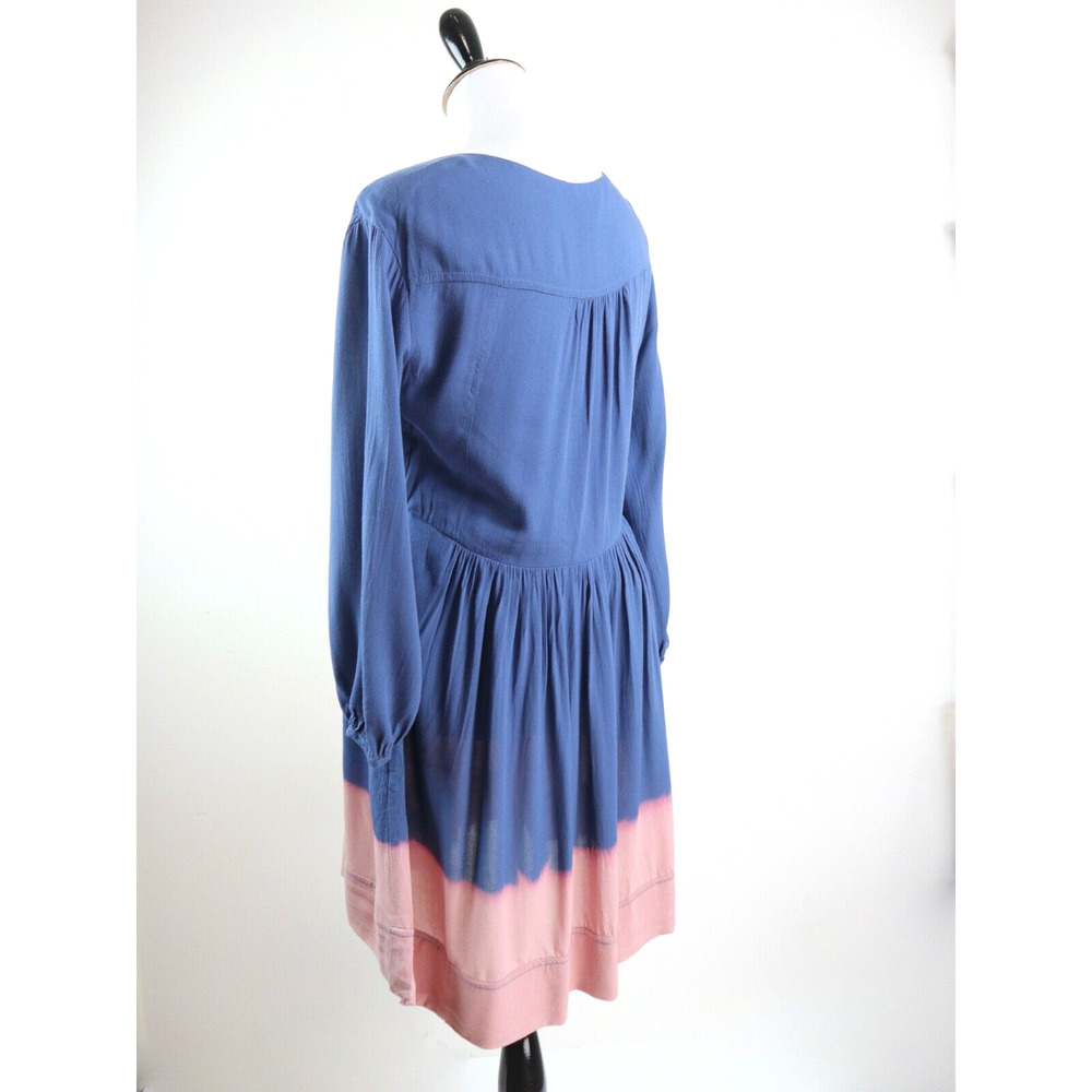 Anthropologie Holding Horses Size 2 Dip Dye Dress Blue Pink Ombre - Picture 4 of 12